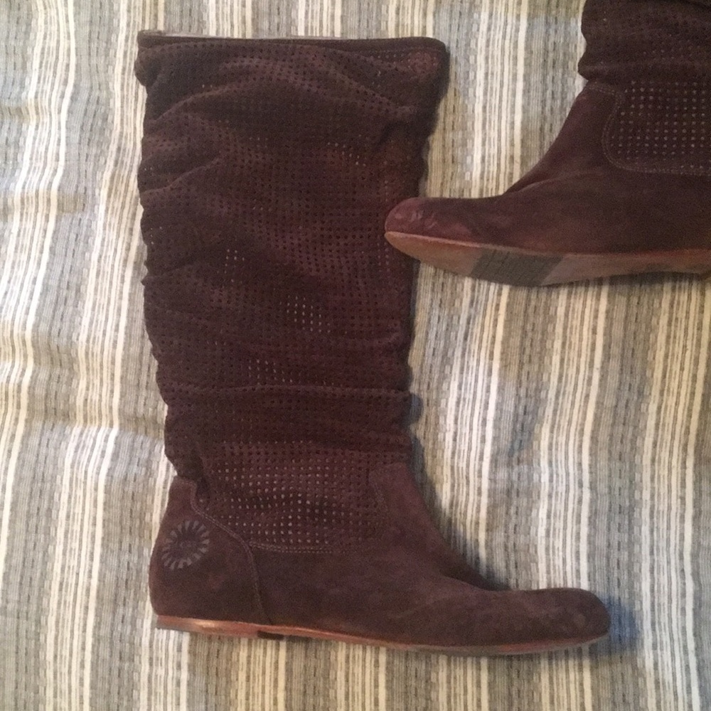 Ugg suede slouch boots